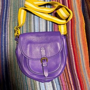 Boden genuine leather purple crossbody